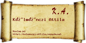 Kálmánczi Attila névjegykártya